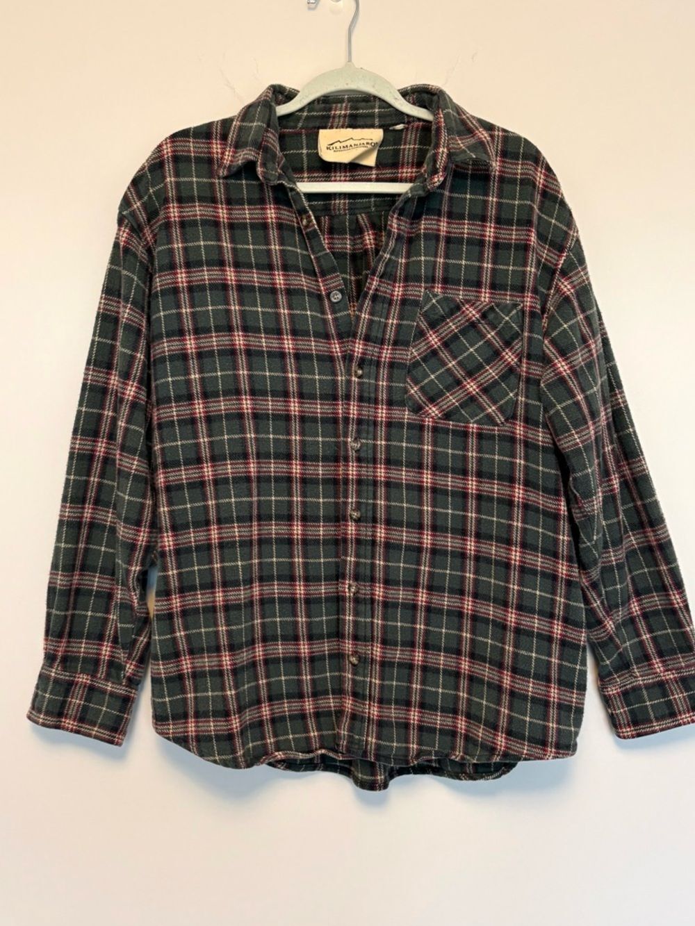 Kilimanjaro Expedition Outfitters Flannel Shirt Heavy Green Mens XL (see photos)